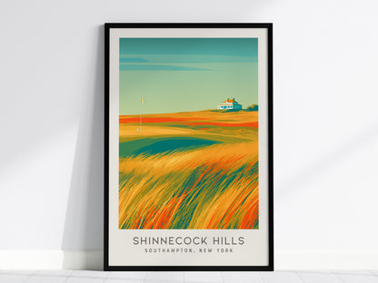 Shinnecock Hills Matte Border Poster | Southampton, New York Golf Wall Art & Country Club Decor — framed wall art, 24x36 in