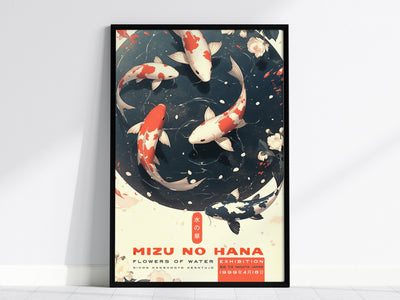 Japanese Koi Fish Poster | Mizu no Hana Zen Wall Art