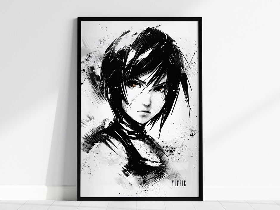 Yuffie Final Fantasy VII fan art poster, Wutai ninja art