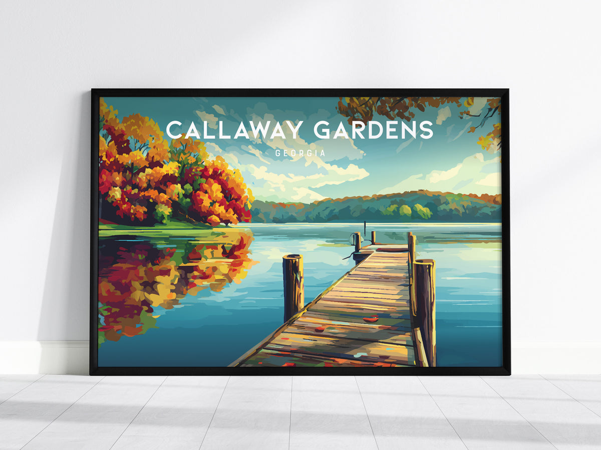 Callaway Gardens, Georgia Landscape Poster | Vacation Wall Art Framed or Unframed — framed wall art, 24x36 in