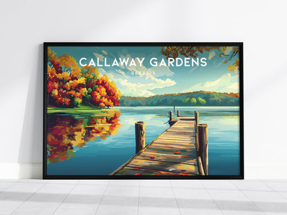 Callaway Gardens, Georgia Landscape Poster | Vacation Wall Art Framed or Unframed — framed wall art, 24x36 in