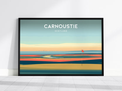 Carnoustie Landscape Poster | Scotland Golf Wall Art Framed or Unframed — framed wall art, 24x36 in