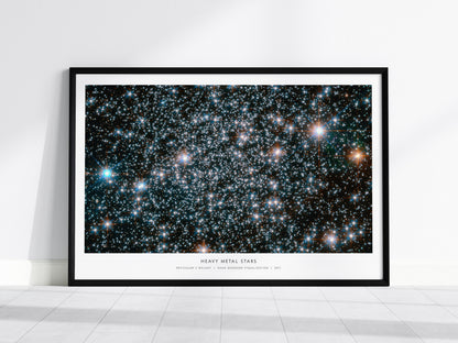 Heavy Metal Stars Landscape Poster | Reticulum II Galaxy NASA Astronomy Print Space Photography Wall Art — framed wall art, 2
