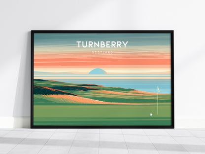 Turnberry Landscape Poster | Scotland Golf Wall Art & Framed or Unframed — framed wall art, 24x36 in