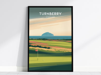 Turnberry, Scotland Poster | Links Poster & Golfer Gift Wall Art — framed wall art, 24x36 in
