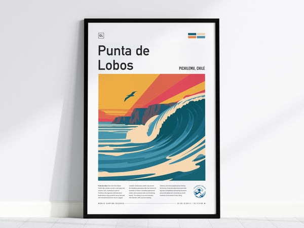 Punta de Lobos, Chile Poster | Dramatic Cliffs & Surf Wall Art — framed wall art, 24x36 in