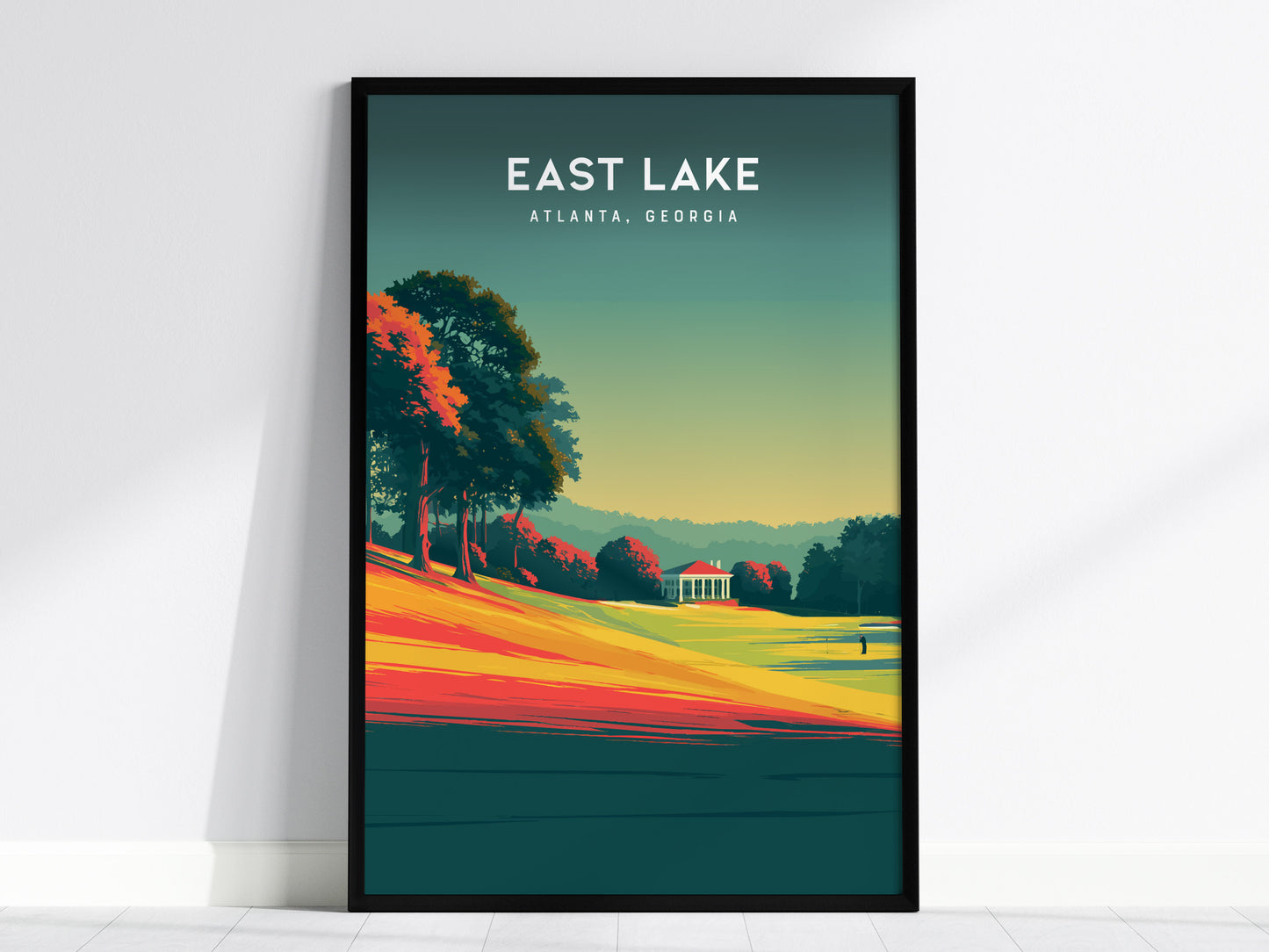 East Lake Golf Club, Atlanta, Georgia Poster | Iconic Fairways & Clubhouse Wall Art — framed wall art, 24x36 in