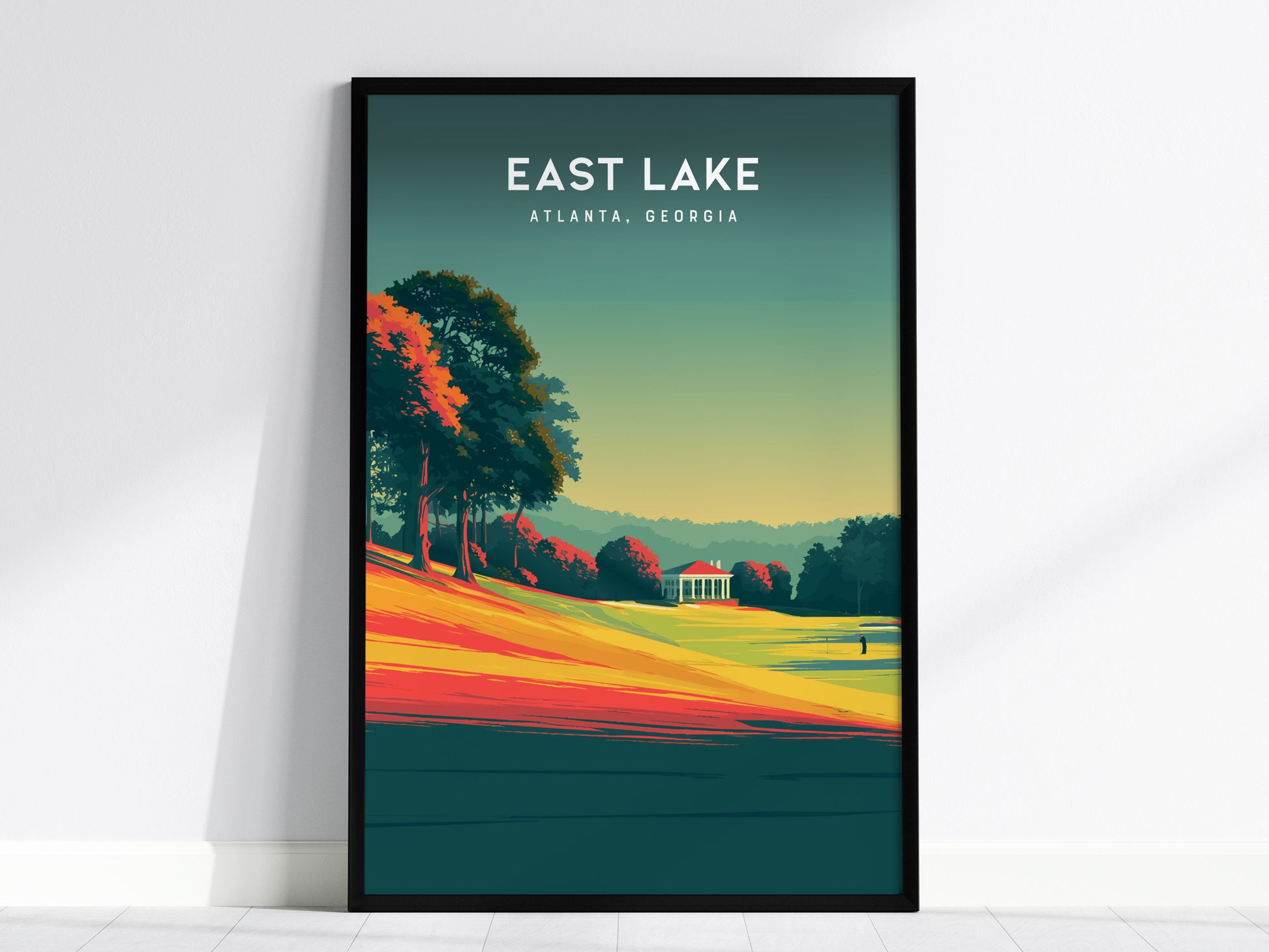 East Lake Golf Club, Atlanta, Georgia Poster | Iconic Fairways & Clubhouse Wall Art — framed wall art, 24x36 in