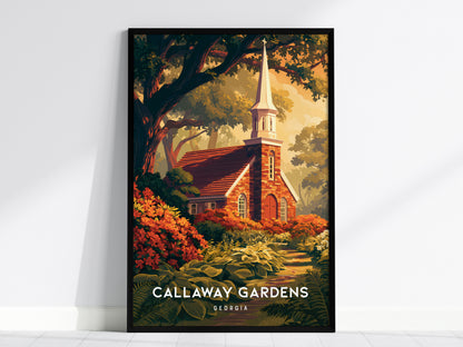 Callaway Gardens, Georgia Poster | Botanical Garden & Nature Wall Art — framed wall art, 24x36 in