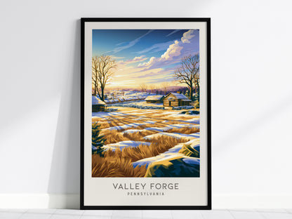 Valley Forge Matte Border Poster | Pennsylvania Destination Print Travel Gift — framed wall art, 24x36 in