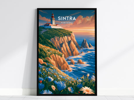 Sintra, Portugal Poster | Enchanted Palace & Misty Hills Wall Art — framed wall art, 24x36 in
