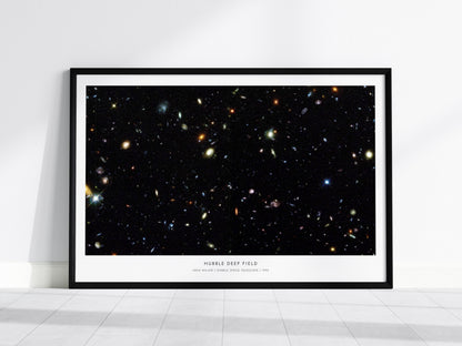 Hubble Deep Field Landscape Poster | Ursa Major NASA Astronomy Print Space Photography Wall Art — framed wall art, 24x36 in