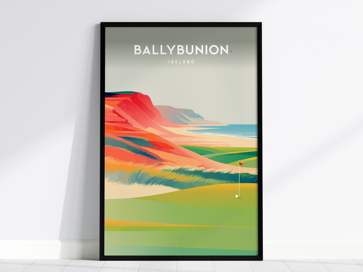 Ballybunion, Ireland Poster | Links Poster & Golfer Gift Wall Art — framed wall art, 24x36 in