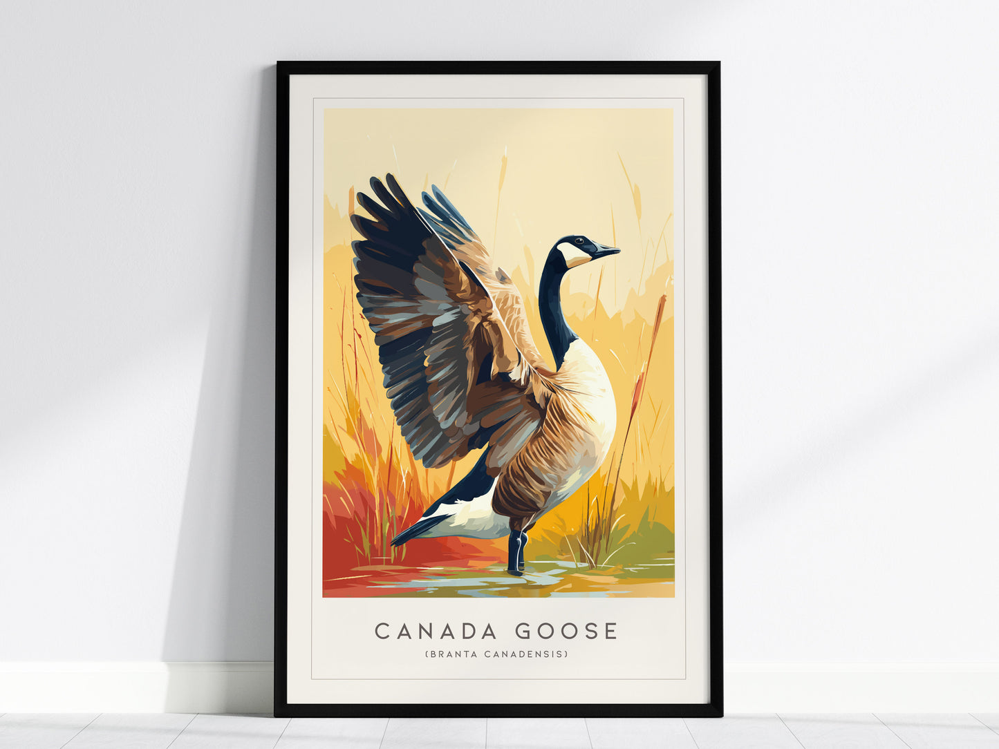 Canada Goose Poster | Majestic Migratory Bird Fine Wall Art — framed wall art, 24x36 in