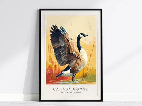 Canada Goose Poster | Majestic Migratory Bird Fine Wall Art — framed wall art, 24x36 in