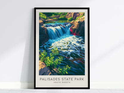 Palisades State Park Matte Border Poster | South Dakota Destination Print Travel Wall Art — framed wall art, 24x36 in