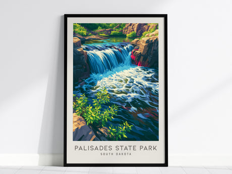 Palisades State Park Matte Border Poster | South Dakota Destination Print Travel Wall Art — framed wall art, 24x36 in