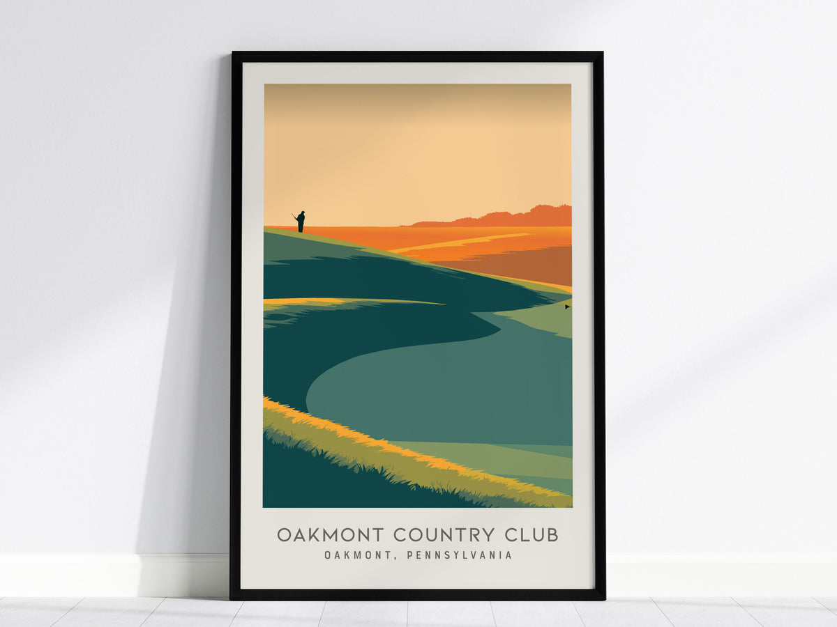 Oakmont Country Club Matte Border Poster | Oakmont, Pennsylvania Golf Course Print Wall Art — framed wall art, 24x36 in