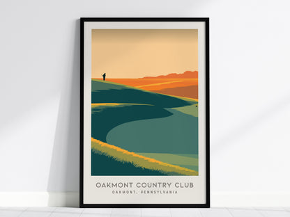 Oakmont Country Club Matte Border Poster | Oakmont, Pennsylvania Golf Course Print Wall Art — framed wall art, 24x36 in