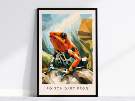Poison Dart Frog Poster | Vibrant Rainforest Wildlife Art Wall Art — framed wall art, 24x36 in