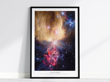 Stellar Cradle Poster | Ngc 7129 · Cepheus Constellation | NASA NGC 7129 Cepheus Constellation Space Photography Wall Art — f