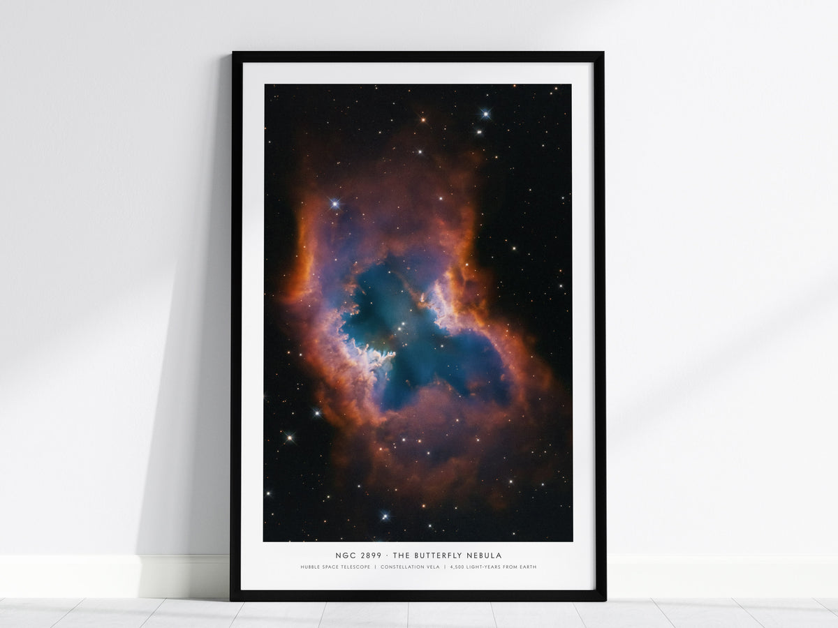 Ngc 2899 · the Butterfly Nebula Poster | Hubble Space Telescope NASA Wall Art Space Photography — framed wall art, 24x36 in