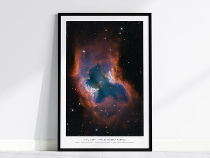 Ngc 2899 · the Butterfly Nebula Poster | Hubble Space Telescope NASA Wall Art Space Photography — framed wall art, 24x36 in