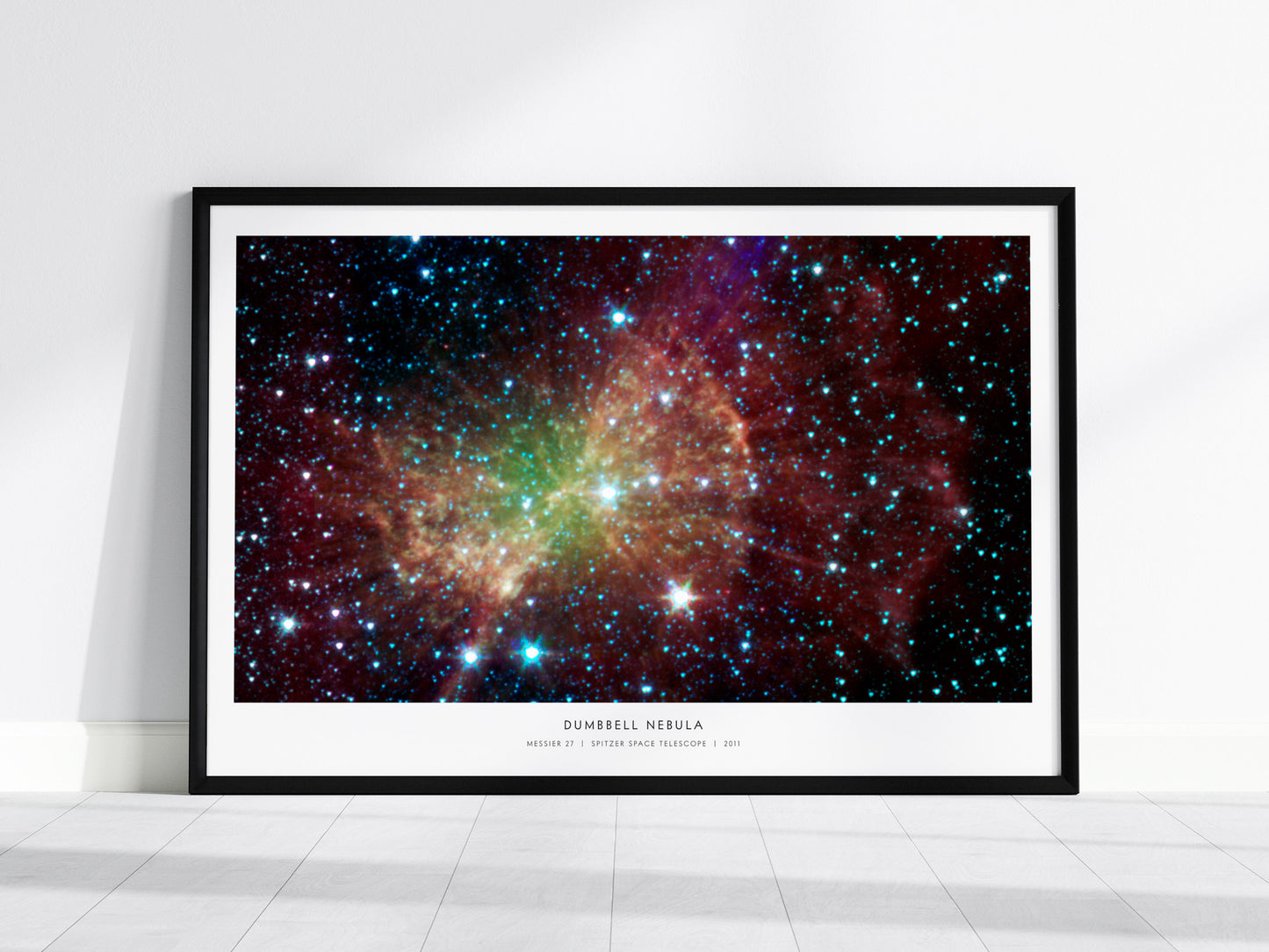 Dumbbell Nebula Landscape Poster | Messier 27 NASA Space Photography Astronomy Print — framed wall art, 24x36 in