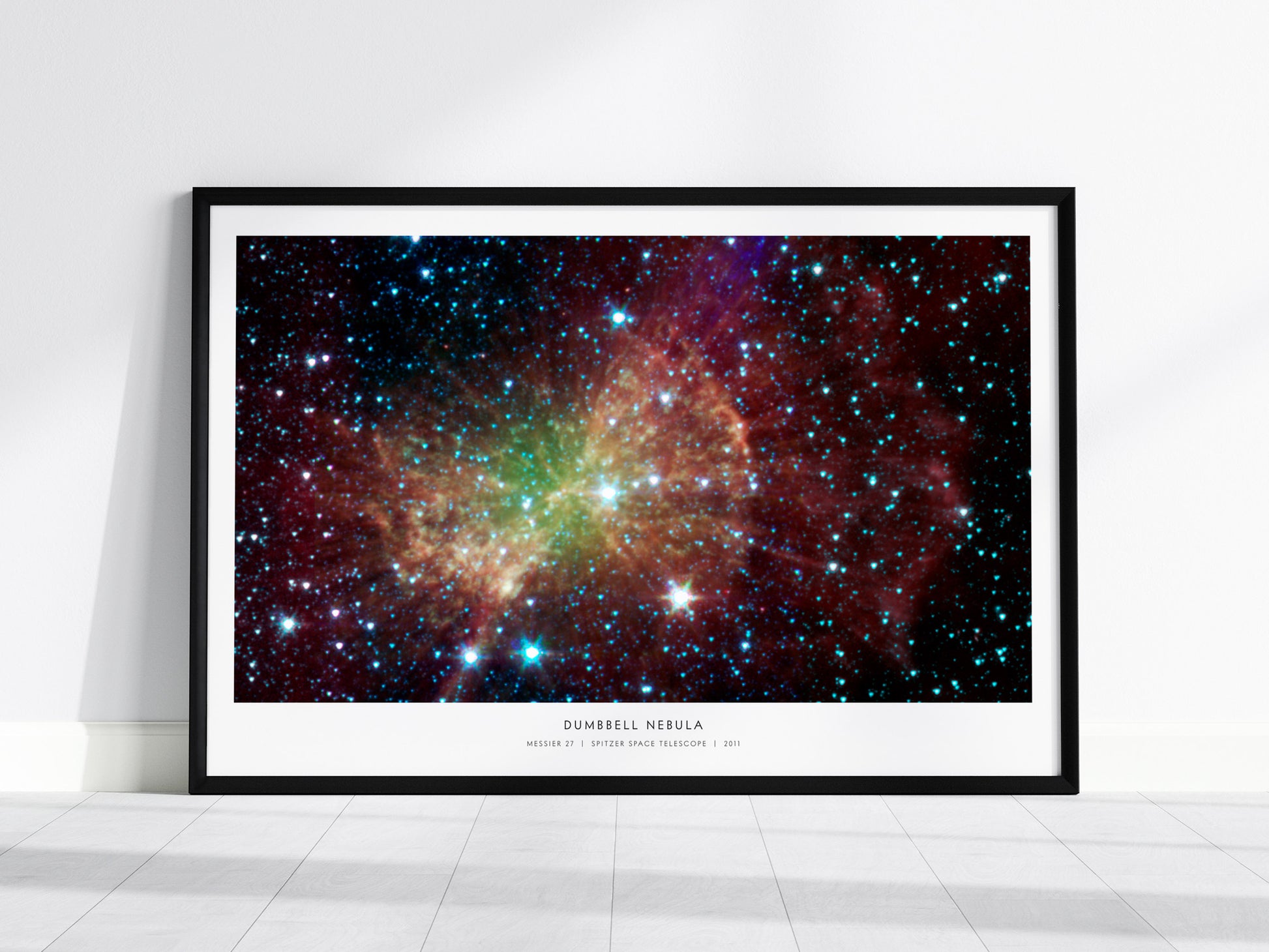 Dumbbell Nebula Landscape Poster | Messier 27 NASA Space Photography Astronomy Print — framed wall art, 24x36 in