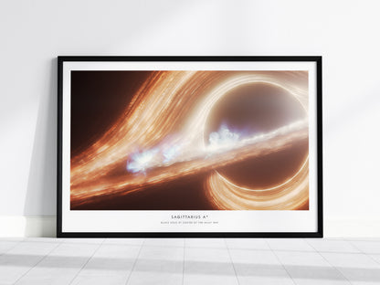 Sagittarius A* Landscape Poster | NASA Space Photography Wall Art — framed wall art, 24x36 in