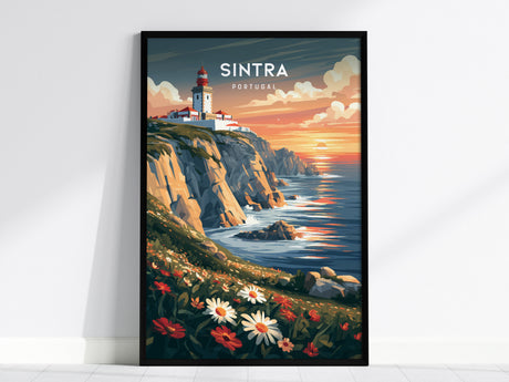 Sintra, Portugal Poster | Enchanted Palace & Misty Hills Wall Art — framed wall art, 24x36 in