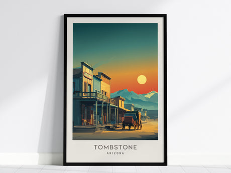 Tombstone Matte Border Poster | Arizona Travel Wall Art — framed wall art, 24x36 in