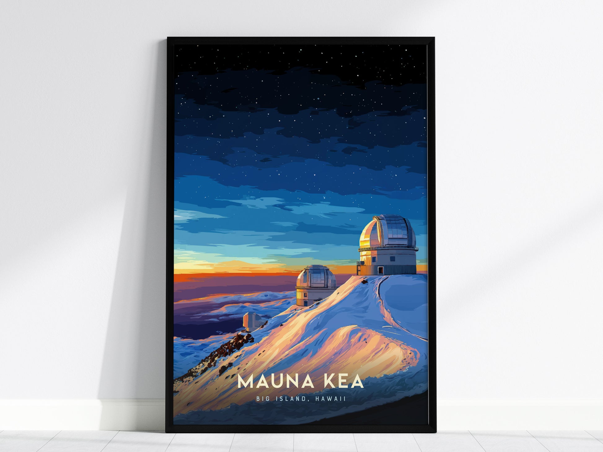 Mauna Kea Observatories Poster | Big Island Hawaii Wall Art