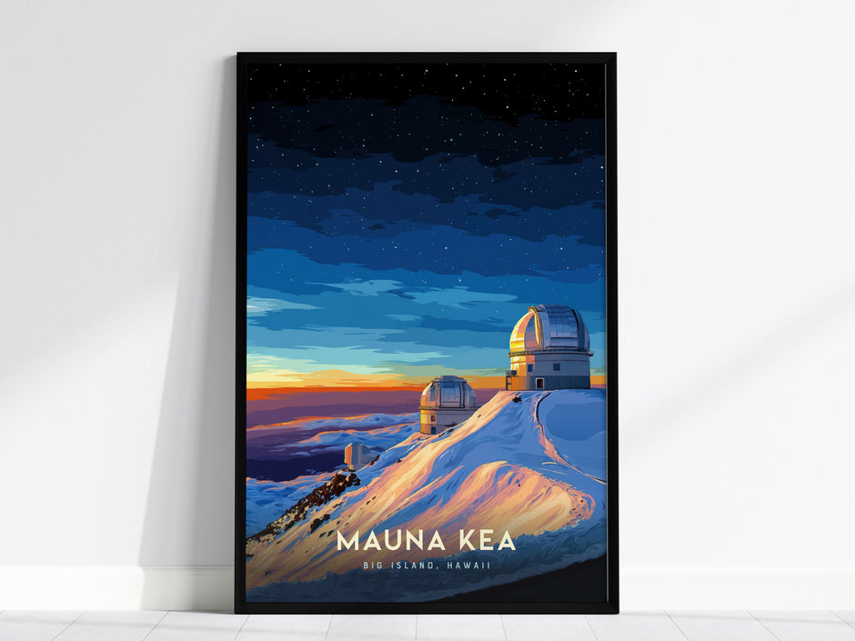 Mauna Kea Observatories Poster | Big Island Hawaii Wall Art