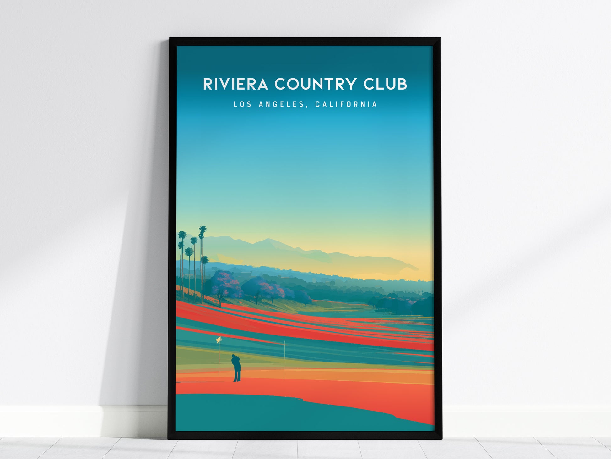 Riviera Country Club, Los Angeles, California Poster | Iconic Links & Fairway Beauty Wall Art — framed wall art, 24x36 in