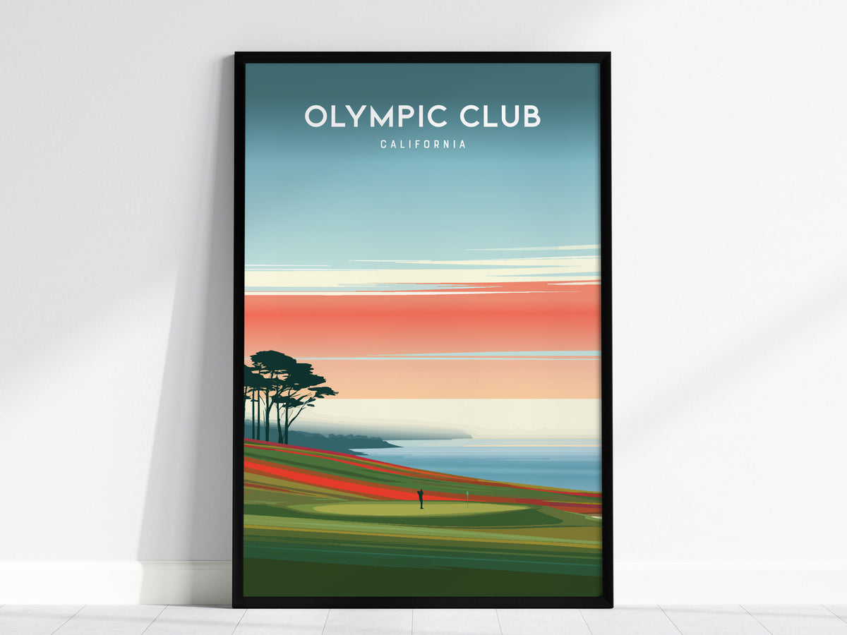 Olympic Club, California Poster | Links Poster & Golfer Gift Wall Art — framed wall art, 24x36 in
