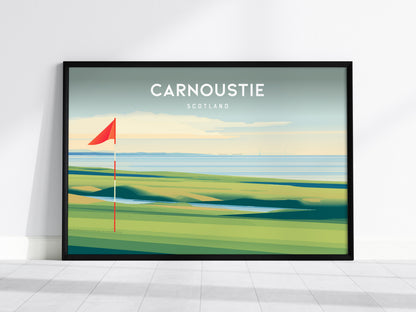 Carnoustie Landscape Poster | Scotland Golf Wall Art Framed or Unframed — framed wall art, 24x36 in