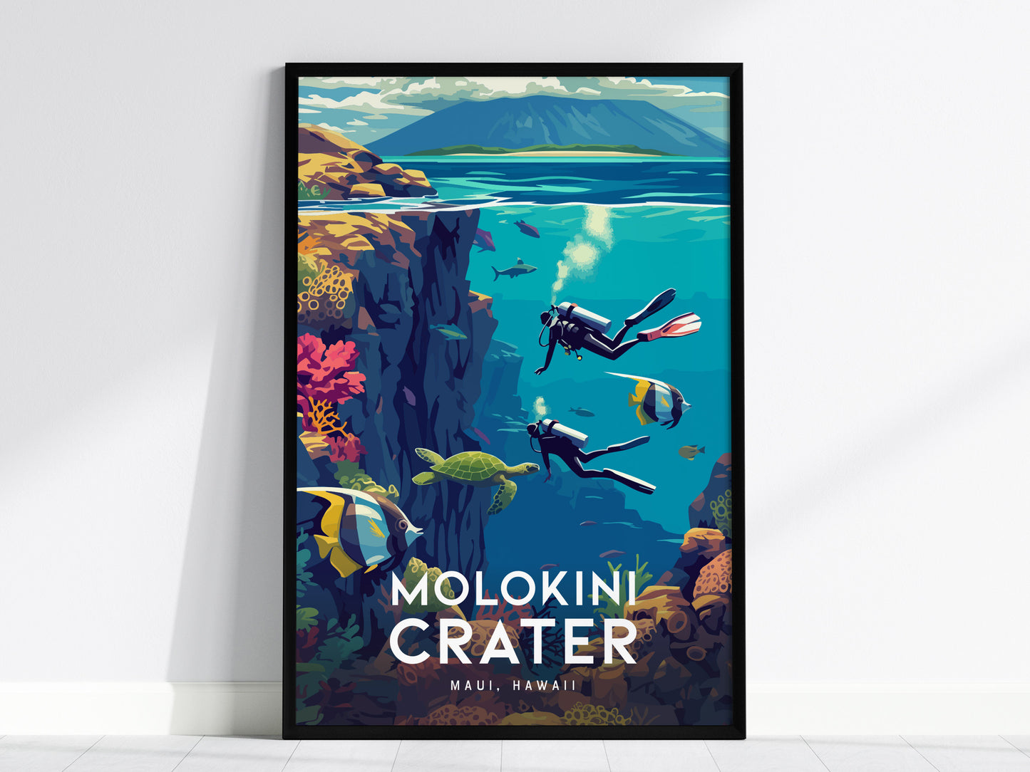 Molokini Crater Poster | Maui Hawaii Wall Art