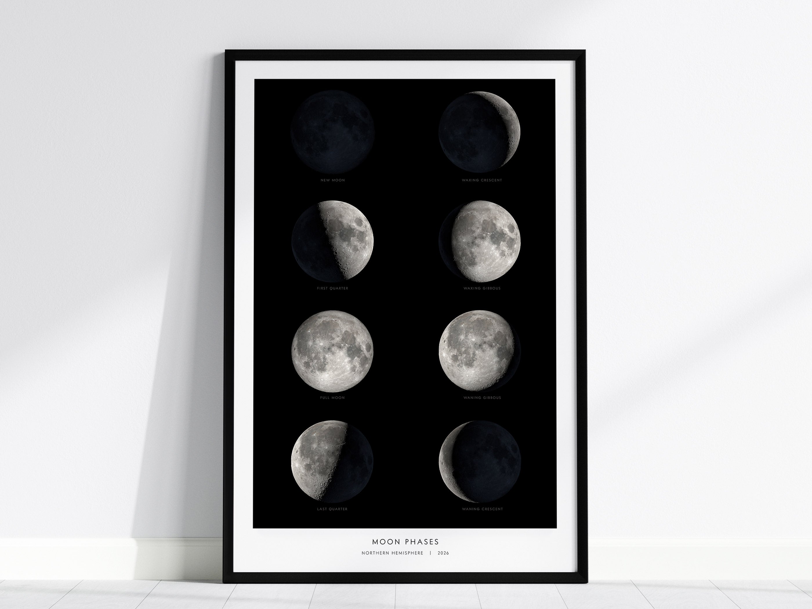 完売再製作 2,500円OFF◎Volan◎MOON FLEX 3◎10inch Moon Phases Poster | Lunar Cycle NASA Photography Print | Swell Scenes
