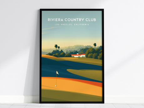 Riviera Country Club, Los Angeles, California Poster | Iconic Links & Fairway Beauty Wall Art — framed wall art, 24x36 in