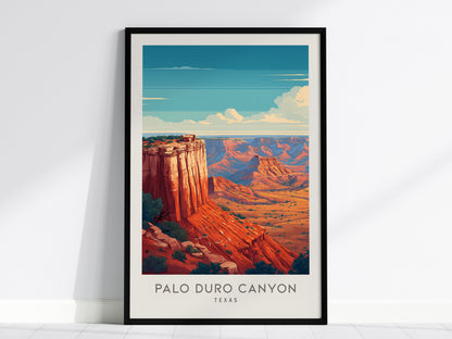 Palo Duro Canyon Matte Border Poster | Texas Travel Wall Art — framed wall art, 24x36 in