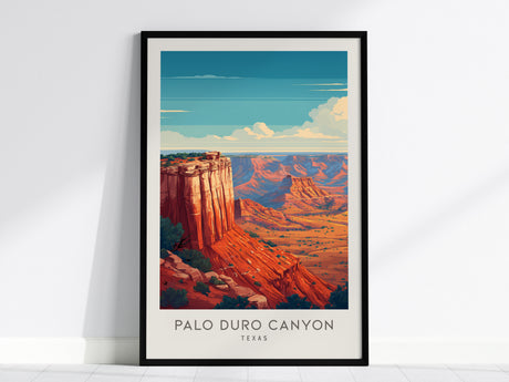 Palo Duro Canyon Matte Border Poster | Texas Travel Wall Art — framed wall art, 24x36 in