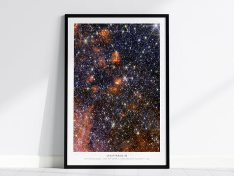 Sagittarius B2 Poster | NASA Star-forming Cloud · Milky Way Center Space Photography Wall Art — framed wall art, 24x36 in