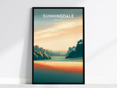 Sunningdale, England Poster | Classic Links Golfer Gift Wall Art — framed wall art, 24x36 in