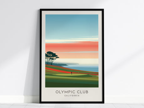 Olympic Club Matte Border Poster | California Golf Course Print & Country Club Decor — framed wall art, 24x36 in
