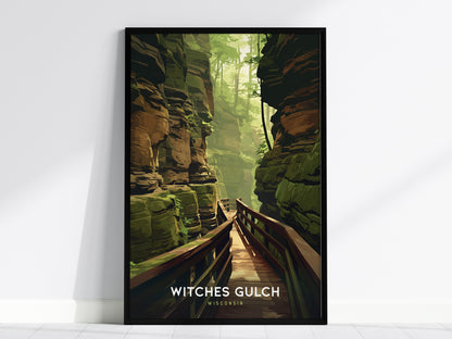Witches Gulch Poster | Wisconsin Dells Forest Nature Wall Art