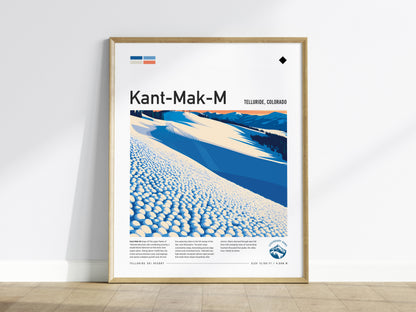 Kant-Mak-M, Telluride Poster | Alpine Ski Run Mountain Wall Art — framed wall art