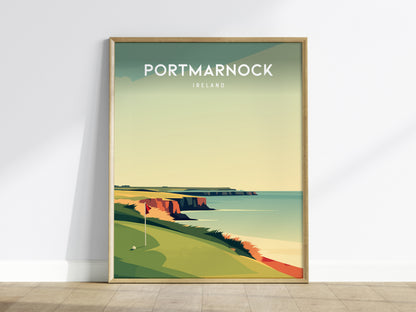 Portmarnock, Ireland Poster | Links Poster & Golfer Gift Wall Art — framed wall art