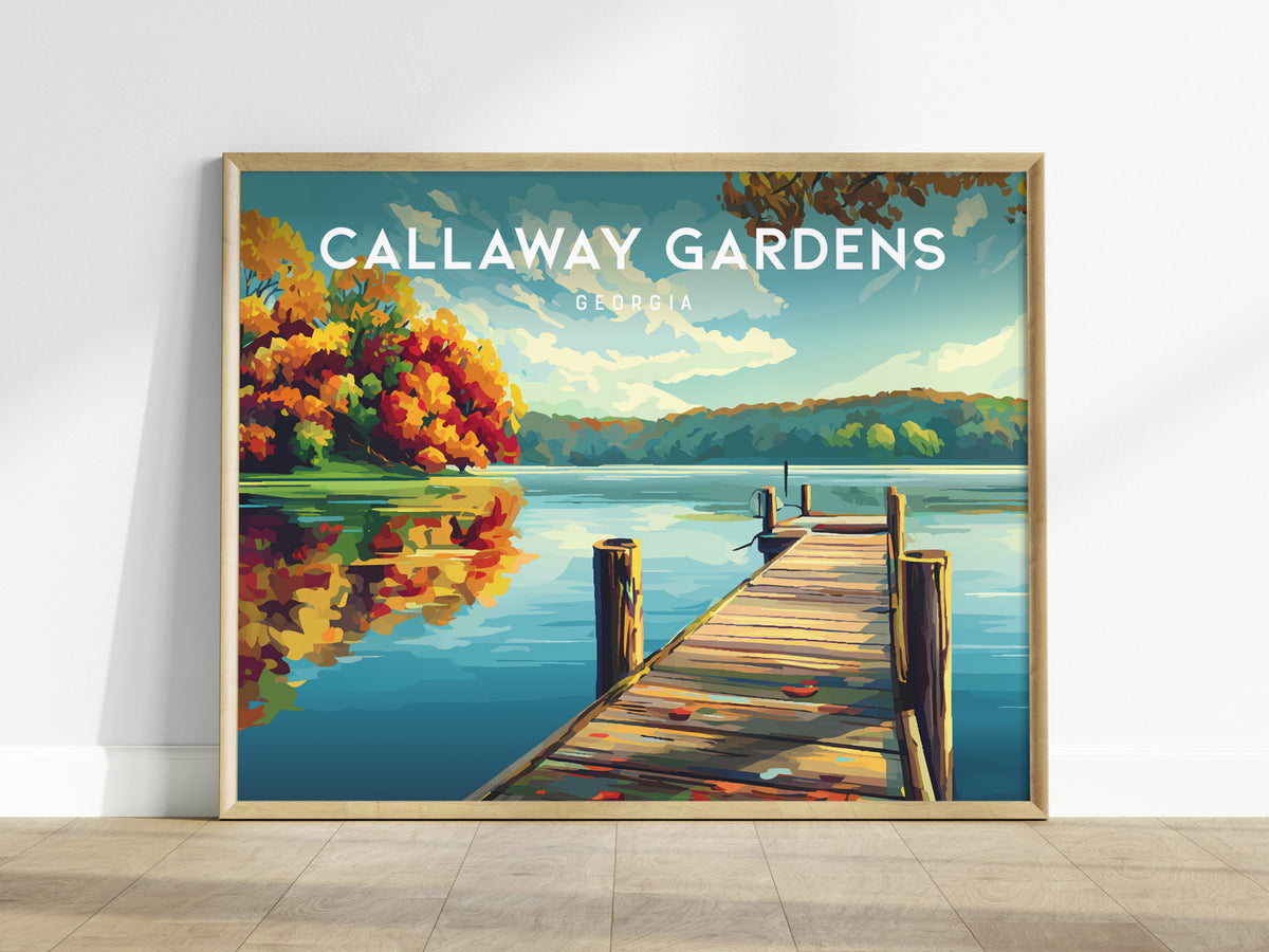 Callaway Gardens, Georgia Landscape Poster | Vacation Wall Art Framed or Unframed — framed wall art