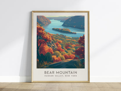 Bear Mountain Matte Border Poster | Hudson Valley, New York Destination Print — framed wall art